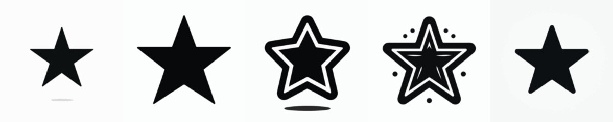 Obraz premium Vector silhouette of star