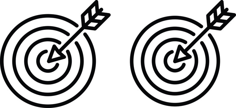 Minimalist archery targets with arrows for business and marketing design