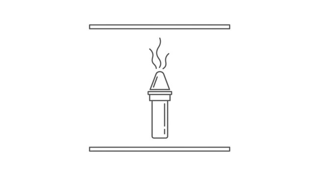 Lit Crayon Burning with Flame and Smoke, Creative Idea Concept