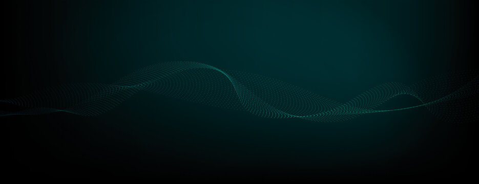Dark teal gradient background with flowing wave pattern and smooth texture