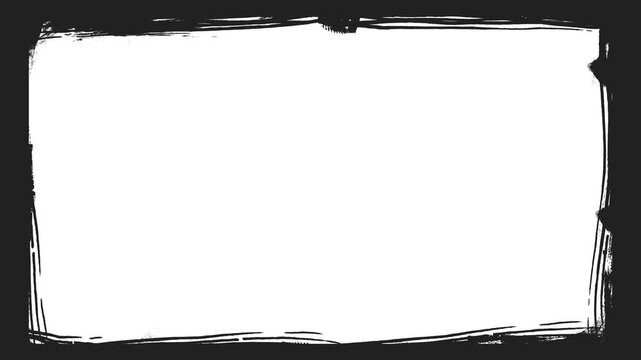 Animated Grunge Frame Background.Rough brush stroke texture overlay video effect.