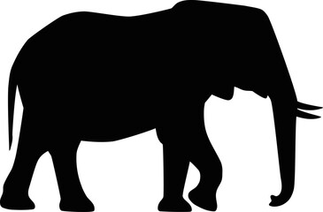 Fototapeta premium Elephant silhouette walking minimalist