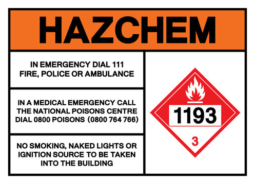 Hazard Chemical Ethyl Methyl Ketone NOS UN1193 Symbol Sign, Vector Illustration, Isolate On White Background, Label.EPS10
