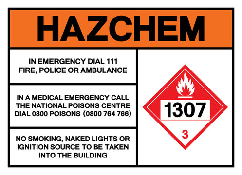 Hazard Chemical Xylenes NOS UN1307 Symbol Sign, Vector Illustration, Isolate On White Background, Label.EPS10
