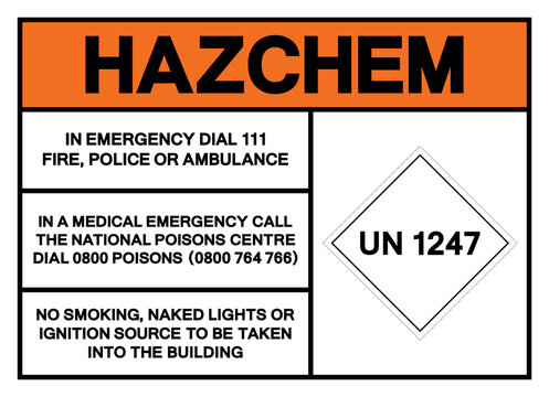 UN 1247 Symbol Sign , Vector Illustration, Isolate On White Background Label.EPS10