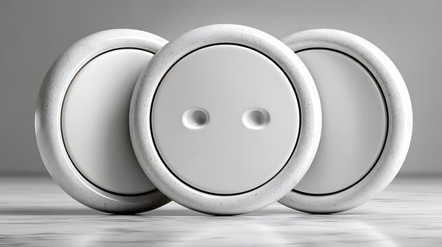 Minimal circular button badge mockup collection for branding design preview images illustrator