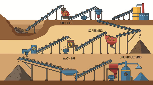 Conveyor System for Mining Ore Processing