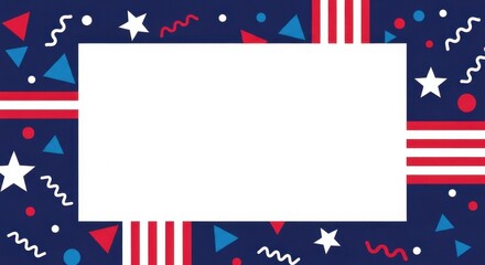 Obraz premium Festive American Independence Day Celebration Background with Copy Space.