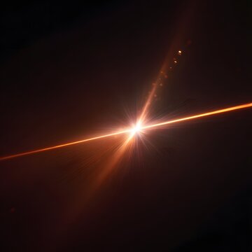 Glowing orange flare macro with sharp ray texture photography