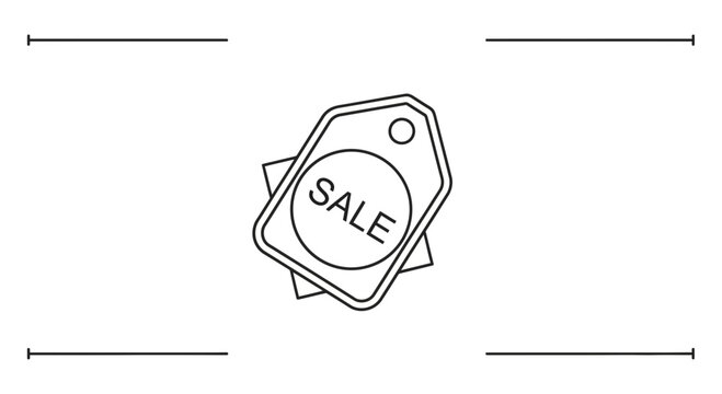 Sale Tag Icon, Shopping Discount Label, Retail Promotion Graphic