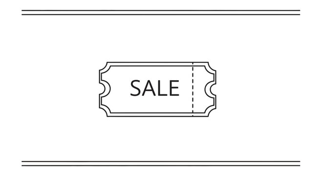 Sale Ticket Graphic: Vintage Style Coupon for Discounts and Promotions