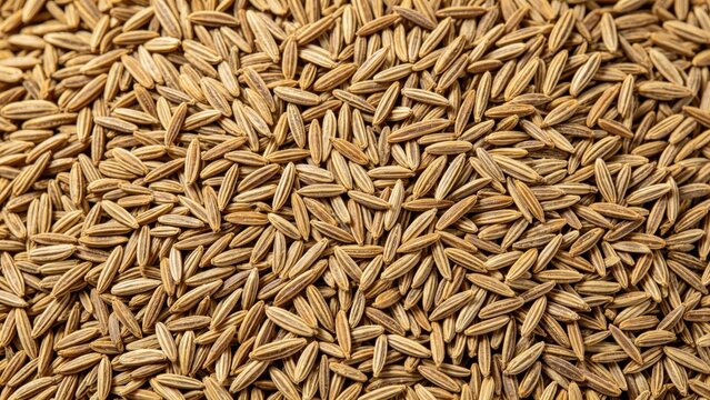 Raw cumin seeds texture
