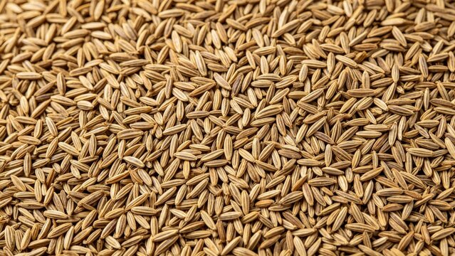 Raw cumin seeds texture