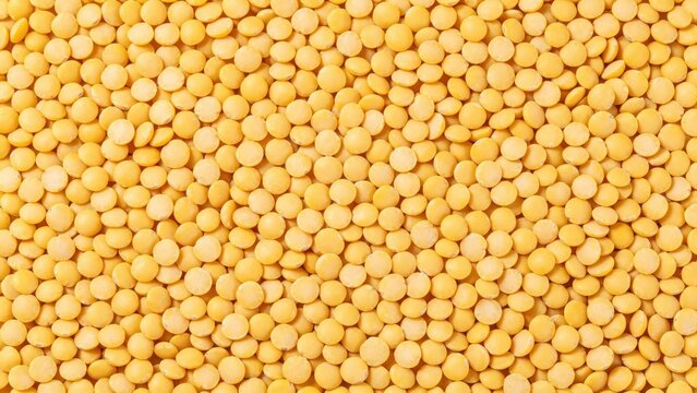 Raw yellow split peas texture