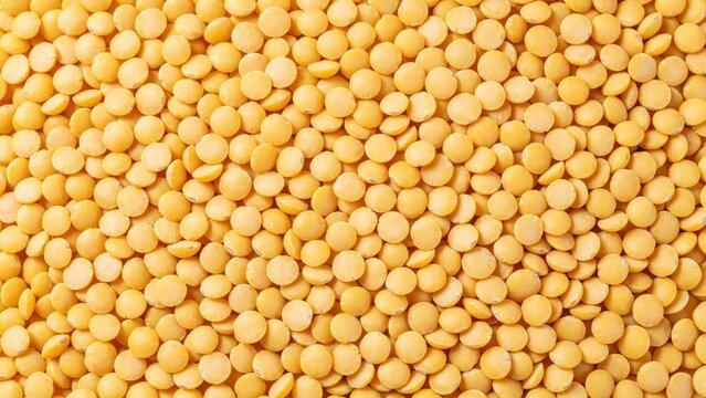 Raw yellow split peas texture