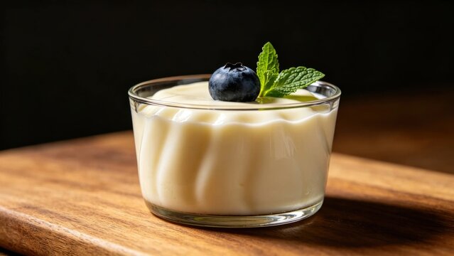 Panna cotta cup jiggle texture macro