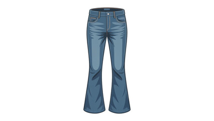 Straight leg blue jeans standing upright on display Vector © Mafijul