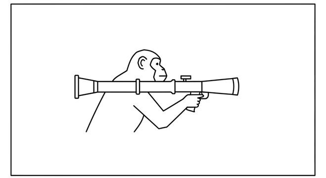 Monkey Aiming Rocket Launcher