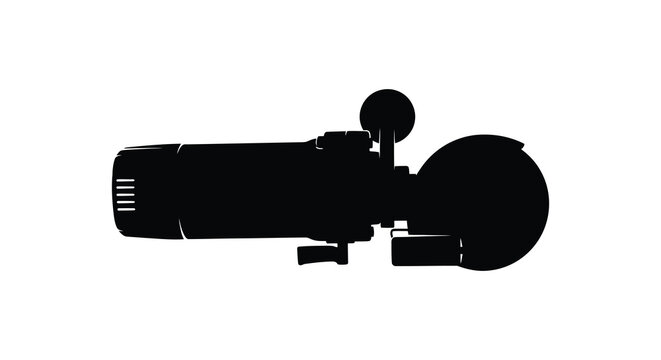 Rifle Silhouette Against White Background Black And White Illustration