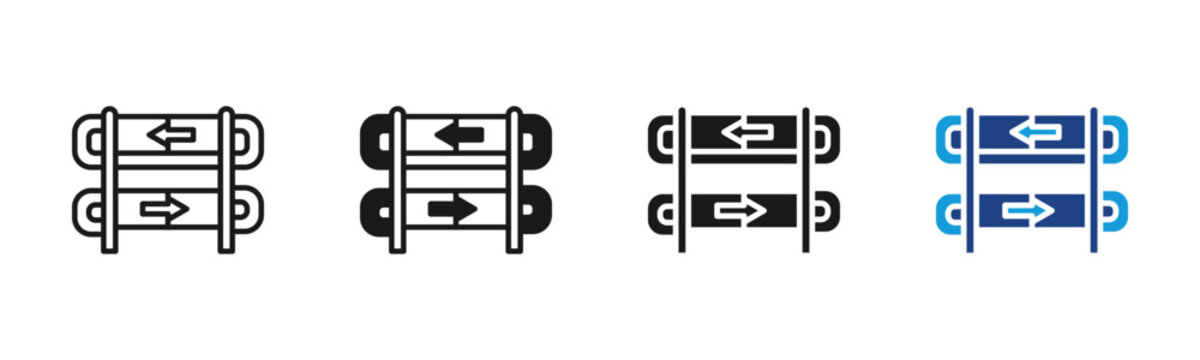 Heat Exchanger icon set multiple style collection
