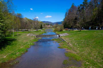 Potok Szczawniczek Muszyna, Sądeckie, wiosna. © Maciej G. Szling