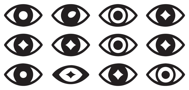 Eyelash and Eye Makeup Icons for Beauty Salon and Fashion vector illustration eps 10
