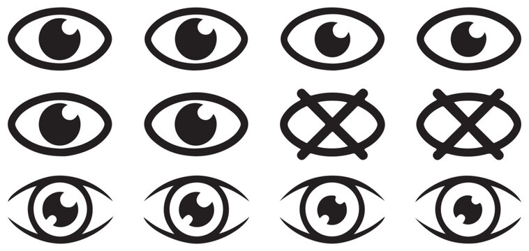 Eyelash and Eye Makeup Icons for Beauty Salon and Fashion vector illustration eps 10