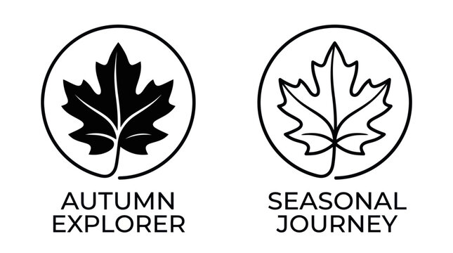 Autumn Maple Leaf Badge Set