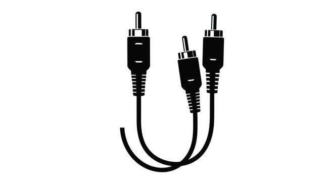 RCA Audio Video Cable Vector Illustration