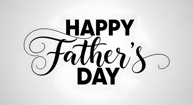 white background with black happy fathers day text