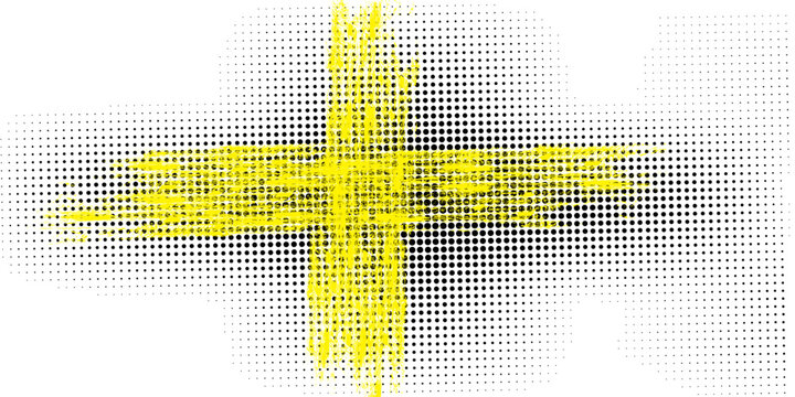 Distorted grunge layer error. Noise destroys texture. Vector trendy deformed glitch shape