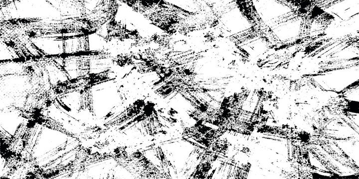 Black and white grunge texture with scratches and smudges on white background vector graphic design element