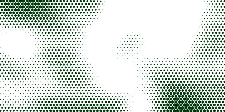 Halftone Hexa dots backgrounds, Hexagonal dots template