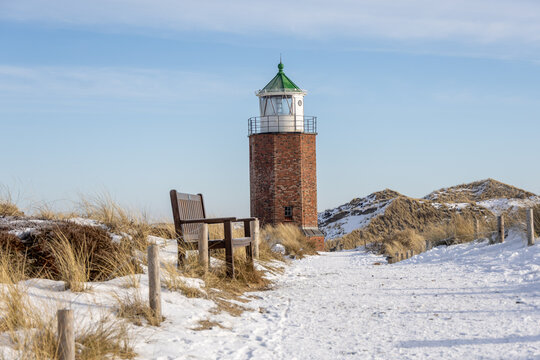 Leuchtturm Kampen-Ost im Schnee
