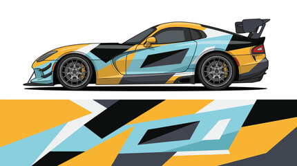 Obraz premium Sport Car Racing Vehicle Side View.