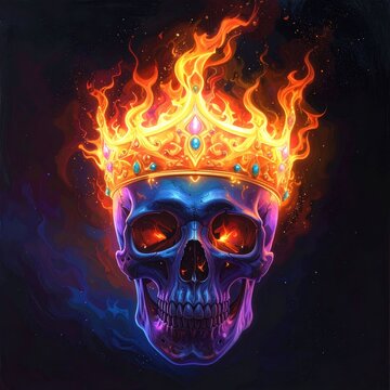 Fiery skull crown