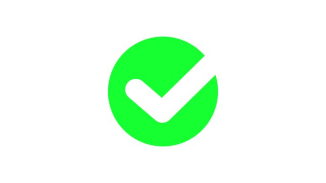 Check Mark Circle Icon Verification Symbol 4K