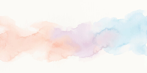 Soft watercolor brushstrokes in delicate shades of peach, lavender, and sky blue blend seamlessly across the frame, creating a gentle, abstract texture. © GREENPIXEL Art