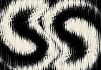 Fototapeta premium Hypnotic Halftone Waves Pattern