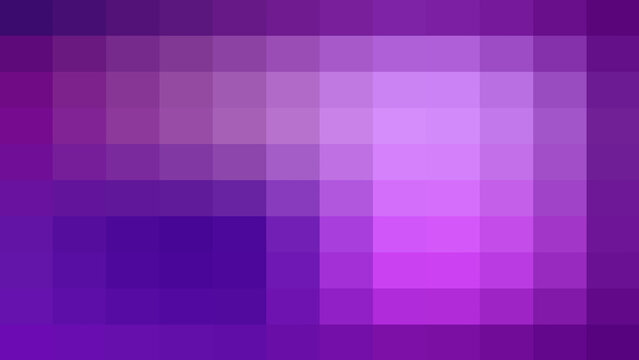 Abstract purple pixel art background with a gradient transition from dark to light shades, creating a modern digital mosaic pattern for design projects