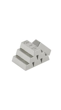4k Resolution Vertical Video for Social Media: Precious Metal Investment Concept. Stack Of Shiny Palladium Bank Bars Seamless Looped Rotating On White Background With Alpha Matte