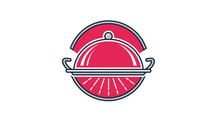 Fototapeta premium Elegant Dishware Illustration: Perfect For Restaurant Logos, Hospitality Designs, And Food Brands
