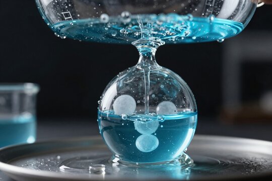 Time Measurement - Blue Fluid Pendulum Clock
