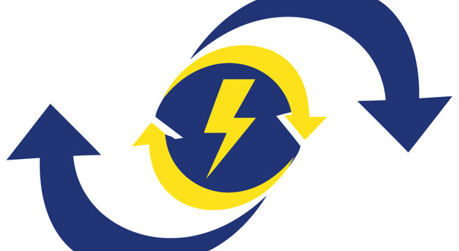 Energy Transformation Symbol Representing Renewal, Circular Flow, And Green Technologies Perfectly