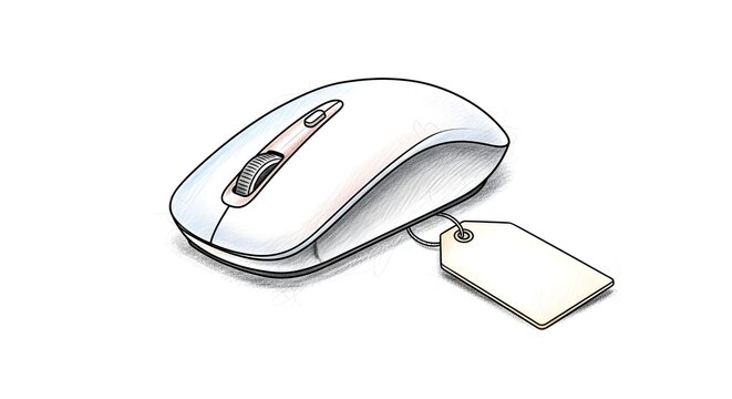 Sleek Modern Wireless Mouse With USB Receiver.