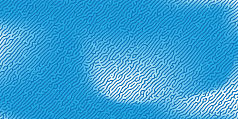 Trendy abstract organic camouflage pattern seamless textile print design in bright summer blue shades, background eps10 © MOH