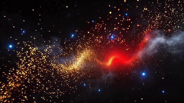 Cosmic nebula with stars and dust