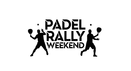 Fototapeta premium Dynamic Padel Rally Weekend Event Silhouette With Players Showing Competitive Action