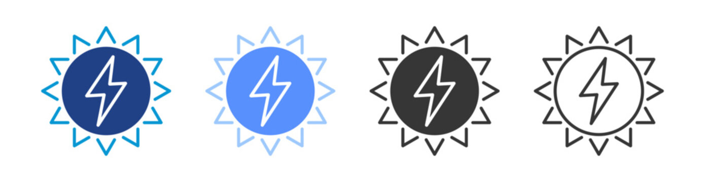 SOLAR icon set multiple style collection