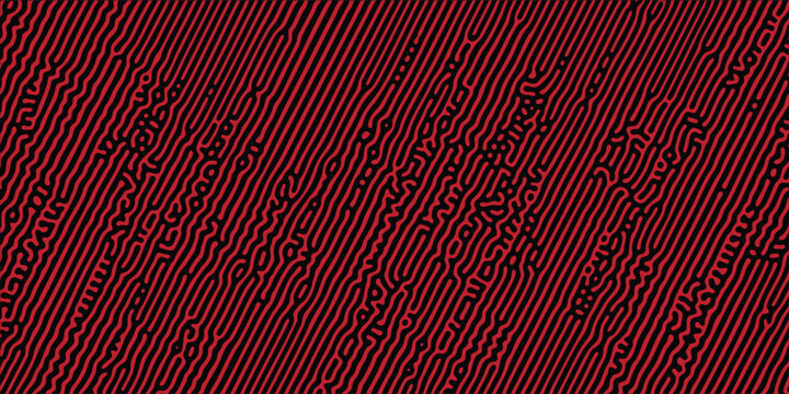Futuristic biotech presentation background with crimson red organic reaction diffusion line pattern as neural network grid, dynamic background